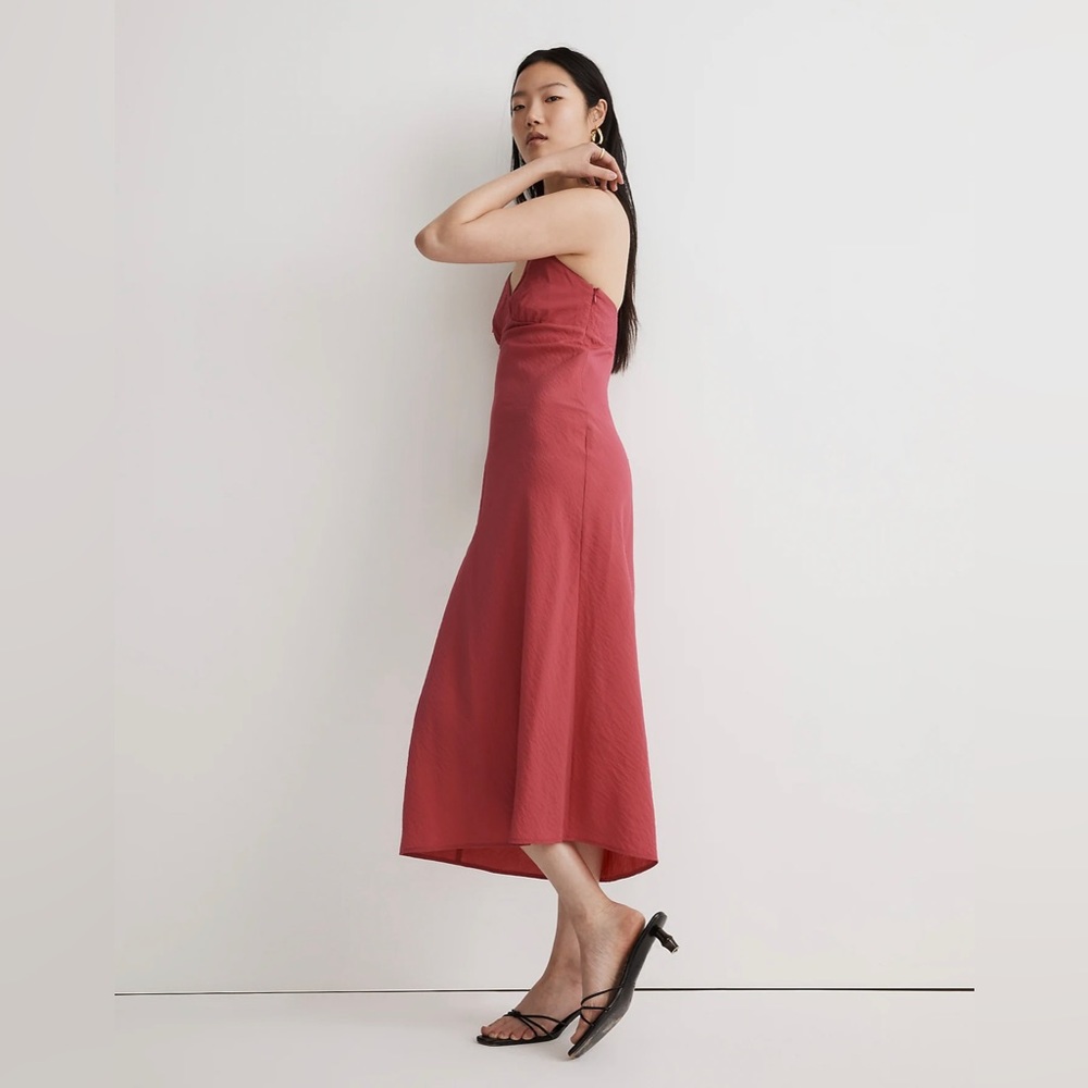 NWT Madewell Layton Midi Slip Dress in Rose Hibiscus - Picture 10 of 10